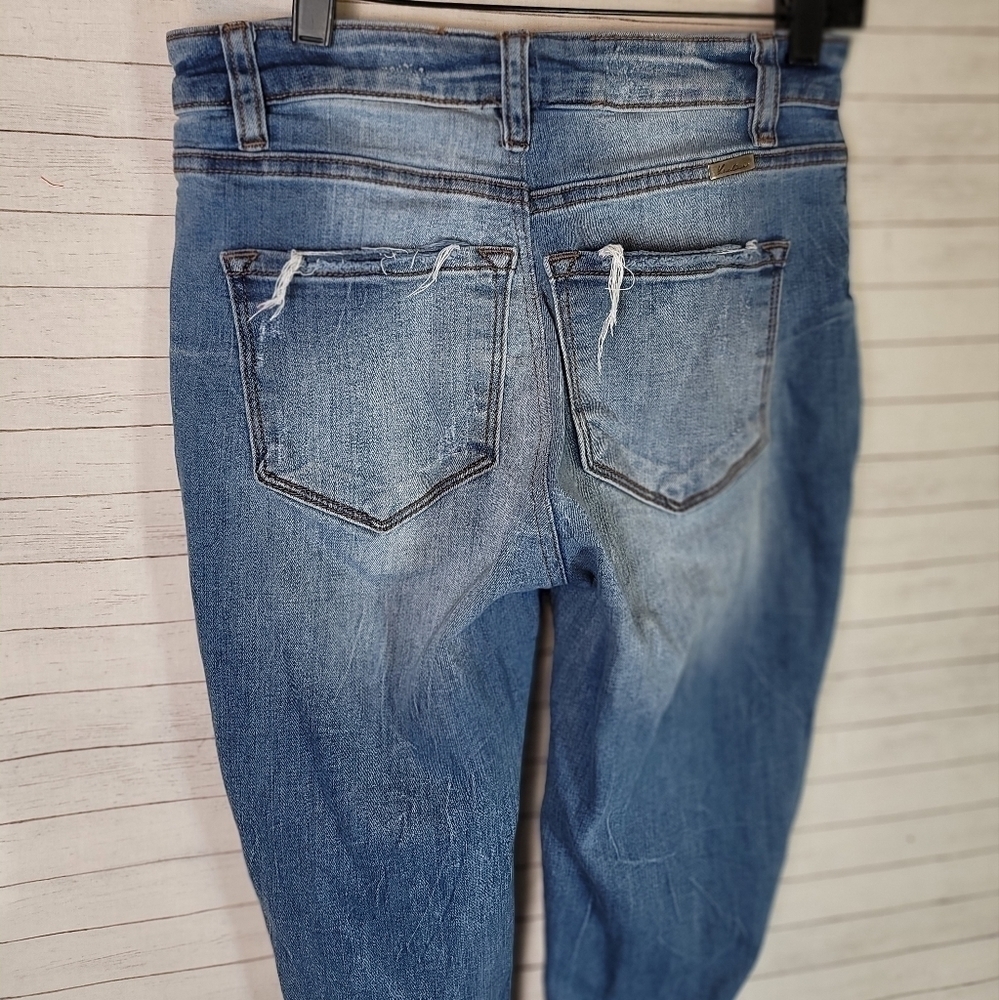 Kancan Button Front Jeans W Shark Bite Ankles, Sz… - image 5